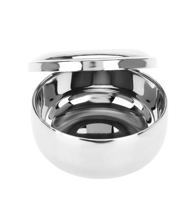 Men's Stainless Steel Shaving Soap Bowl with Mirror Cover | Universal Beauty Product for a Perfect Shave - Buy Online on GoSupps.com