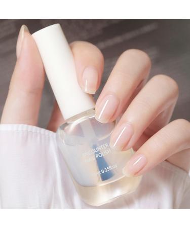 Clear Gel Nail Polish Top Coat and Base Coat 2-IN-1 Nail Varnish Long Lasting High Gloss Gel Top Coat Quick Dry Water-Based Top Coat Nail Polish No Need Cure Easy to Apply
