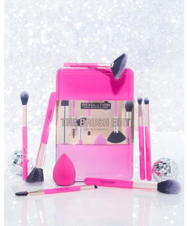 Makeup Revolution Brush Edit Gift Set - 7 Eye Highlighter & Face Brushes + Blending Sponge | International Shipping - Buy Online on GoSupps.com