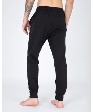 Apana Men's Black Ponte Jogger Sweatpants - Size Medium | Active Yoga Pants - Buy Online on GoSupps.com