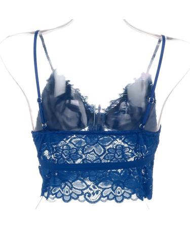 Shop Haiorziyou Sport BH for Big Breasts - Sexy Strappy Crop Top for Women & Teens - Boho Tank Bustier Neckholder - Plus Size XXL Blue - Buy Online on GoSupps.com
