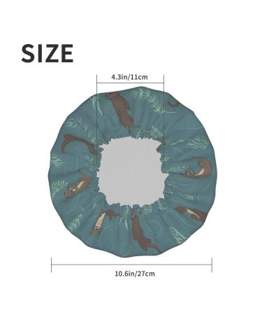 Otter Shower Cap - Reusable Double Layer Bath Cap for Women | Waterproof PEVA Lining | Hair Bonnet (1 piece) - Buy Online on GoSupps.com