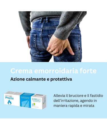 NutriLen Procto 80ml - Natural Gel Cream for Hemorrhoids Anal Fissures - With Witch Hazel Tea Tree Hyaluronic Acid Olive and Prickly Pear - Nutrileya - Buy Online on GoSupps.com