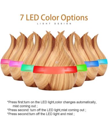300ml Essential Oil Diffuser - Small Aromatherapy Cool Mist Humidifier with 7 Colors LED Lights | Auto Off Timer for Home & Office - Buy Online on GoSupps.com