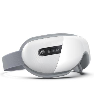 MUSICOZY Eye Massager with Heat Face Massager for Migraines with Compression Vibration Bluetooth Music Mask for Relax Eye Reduce Eye Strain Relaxing Gifts for Women WH_003