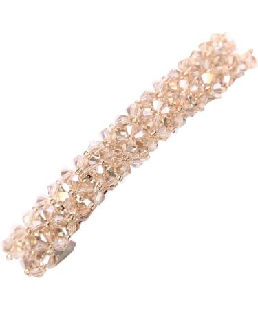 Crystal Hair Clip Hairpins Rhinestones Hair Clip Decorative Spring Hair Barrettes Hair Accessories For Women Girls Cryst Champagne - Buy Online on GoSupps.com