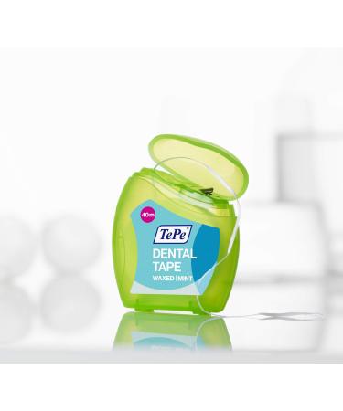 TePe Dental Tape & Wached Floss - Mint Flavor Oral Care 40m - Pack of 2 for Effective Dental Hygiene - Buy Online on GoSupps.com