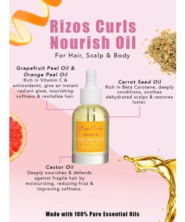 Rizos Curls Nourish Oil - 1 fl oz | Hair, Scalp & Body Treatment - Buy Online on GoSupps.com