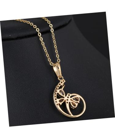 CHILDWEET Women Temperament Necklace Pendant Necklaces Locket Necklace Necklaces for Women Initial Hollow Out Miss Zircon Necklace - Buy Online on GoSupps.com