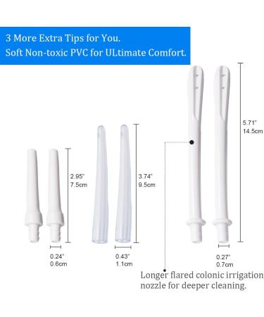 Enema Bag 2L Home Kit - 6.5ft Silicone Hose Adjustable Flow Valve & Tips for Effective Colon Cleansing - Buy Online on GoSupps.com