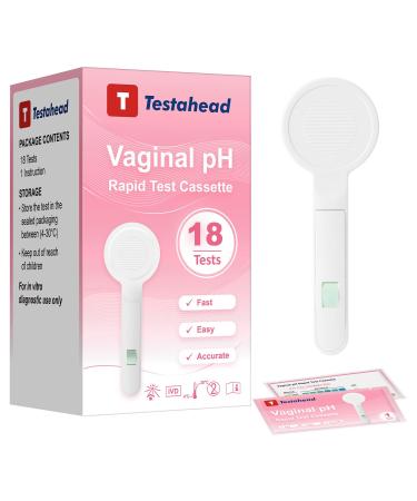 Vaginal pH Test Strips Feminine Health Vaginal pH Test Strips Kits for Bacterial Vaginitis Trichomonas Vaginitis Individual Aluminum Foil Wrapped 18-Packs