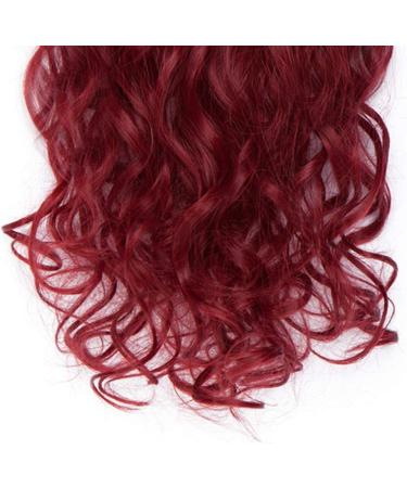 Silk-co Long Curly Wavy Clip in Hair Extension 24 Maroon&Dark Red - 8 Pcs Full Head, Synthetic Heat Resistant, 18 Clips - #Maroon&Dark Red - Buy Online on GoSupps.com