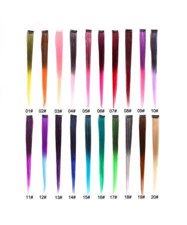 Shop 18 Inch Curly Hair Clip Extensions - Colorful Pink Blue Synthetic Wigs for Girls | Natural Look & Easy Wear - Buy Online on GoSupps.com