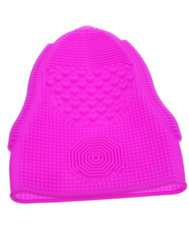 minkissy Makeup Brush Cleaning Pad Face Cleaners Face Massaging Tools Cleaning Tool Face Scrub Brush Makeup Brush Washing Tool Brush Scrubber Cosmetics Brush Mat Brush Clean Mat 19x13cm Purple