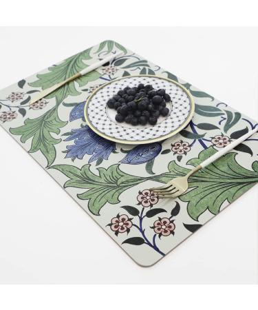 Artish-Cork Placemat - William Morris Floral Wallpaper Design with Tulips - Buy Online on GoSupps.com