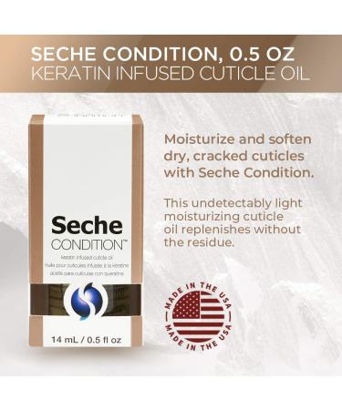 Seche Condition Keratin Infused Cuticle Oil 0.5 fl oz - Nourishing Treatment for Healthy Nails - Buy Online on GoSupps.com