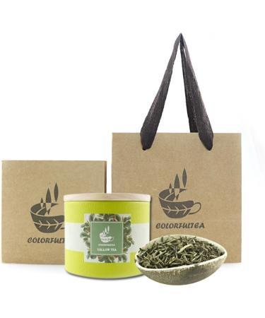 COLORFULTEA - 100 g (3.5 oz) - Chinese Yellow Tea - Mengding Yellow Bud Tea/Meng Ding Yellow Buds Tea - Supreme Organic Sichuan Yellow Loose Leaf Tea - Buy Online on GoSupps.com