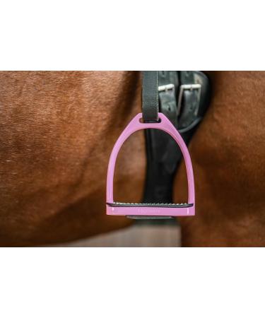 Equinate Stirrups Midway 12cm Pink - Anti-Slip Rubber Tread for Adults & Children - Set of 2 - International Shipping - Buy Online on GoSupps.com