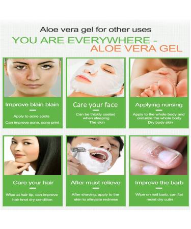 Aloe Vera Gel 98% - Soothing Moisture for Face & Body | Sunburn Relief Scar Repair & Acne Improvement - Buy Online on GoSupps.com