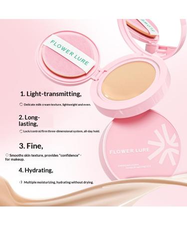 Flower Lure Cushion Foundation Lightweight Hydrating Oil Control Full Coverage Long Lasting Matte Dewy Finish Transfer-Proof for Dry & Oily Skin (Pink Y01 14G) Pink Y01 1 Ounce (Pack of 1) - Buy Online on GoSupps.com