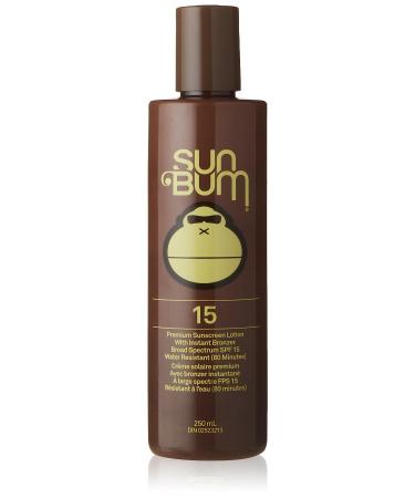Sun Bum SPF 15 Browning Lotion Vegan and Reef Friendly (Octinoxate & Oxybenzone Free) Broad Spectrum Moisturizing UVA/UVB Sunscreen Tanning Lotion with Vitamin E 8.5 oz