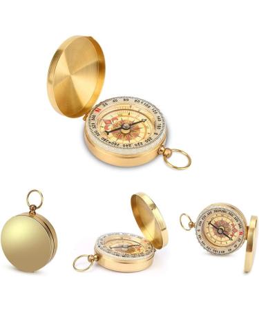 Buy Mitening Portable Brass Compass | Waterproof Classic Pocket Compass for Outdoor Adventures - Buy Online on GoSupps.com
