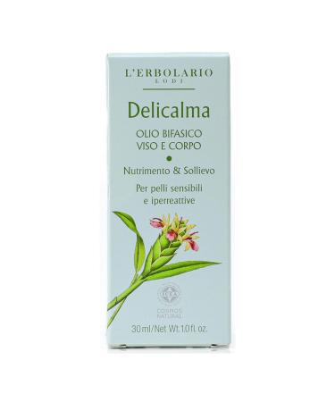 L'Erbolario Delicalma Two-Phase Face & Body Oil | Ginger Extract & Organic Nourishment for Sensitive Skin - 1 Oz - Buy Online on GoSupps.com