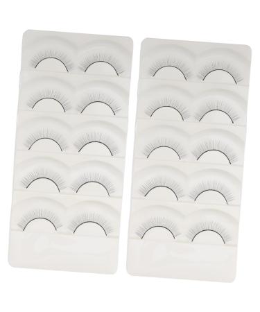 Beavorty 10 Pairs Fake eyelashes natural false lashes eyelash supplies natural false eyelashes segmented false eyelash reusable black eyelash artificial eyelashes Practice False Eyelashes
