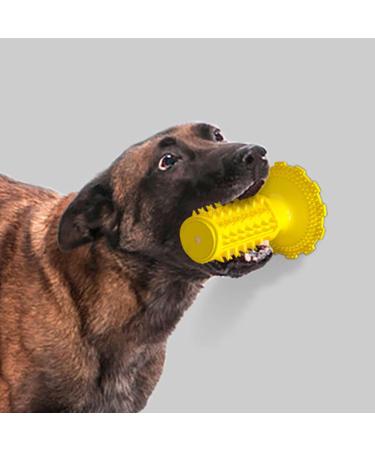 Jingan Dog Toys - Conical Teeth Grinding & Squeaker Toys for Puppies | Ideal for Shelters Homes & Vets - Classic Sound Dog Toothbrush (Yellow) - Buy Online on GoSupps.com
