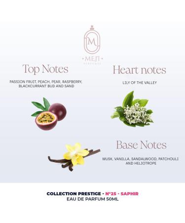 MEJIPARFUMES Saphir n 25 Parfume 50ml Made in France Prestige Collection Paris Perfume For Men and Women - Buy Online on GoSupps.com