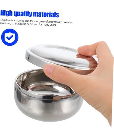 Angoily Stainless Steel Razor Shell Foam Bowl - Travel Shaving Accessory for Men | Practical Razor Container | 11x5.5cm - Buy Online on GoSupps.com