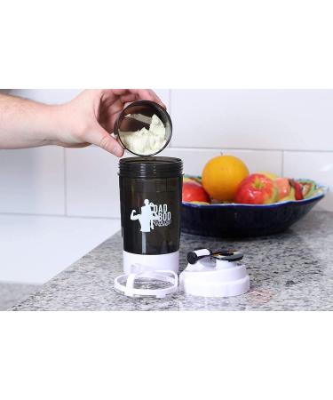Shop Dad Bod Nutrition Funny Protein Shaker Bottle Set - 3-Piece with Storage - Perfect for Protein Powder Mixing - International Shipping Available - Buy Online on GoSupps.com