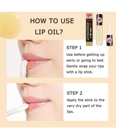 Peach Lip Plumper Set: Clear Lip Oil Gloss for Strong Moisturization, Long-Lasting and Nutritious Makeup - Waterproof Liquid Lipstick (1PC) - Buy Online on GoSupps.com