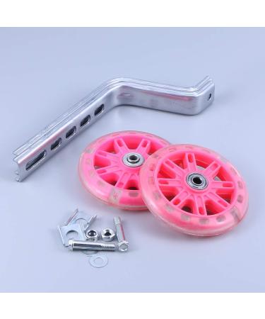 BESPORTBLE Kids Bike Training Wheels - Mute Flash Auxiliary Wheel for Balance - Red/Pink - Buy Online on GoSupps.com