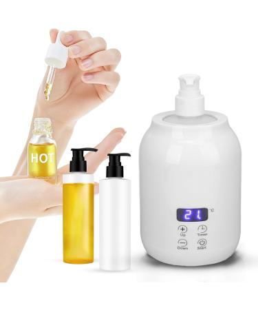 Massage oil heating bottle with two oil bottle dispensers professional electrical lotion digital heating for salon hairdressing shops at home 110 240 V