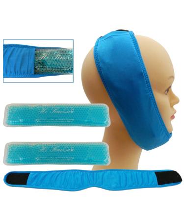 Face ice Pack for Jaw Head and Chin Reusable Hot or Cold Gel Packs Pain Relief for TMJ Oral and Facial Surgery Dental Implants (Type B)