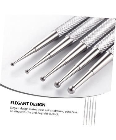 DOITOOL 10 Pcs Nail Art Drill Pen Glitter Gel Nail Molding Gel Nail Drill Point Pen Dotting Tools for Nails Nail Gel Polish Practical Manicure Tool To Rotate Stainless Steel Glue Pen Alloy - Buy Online on GoSupps.com