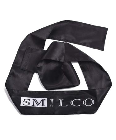 Smilco Black Satin Edge Laying Scarf Wrap for Hair | Wig Grip Band 58x3 Inches - 2 Pack Black | Edge Control Scarf for Lace Frontal Wigs - Ideal for Makeup, Yoga & Sports - Buy Online on GoSupps.com