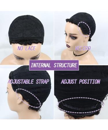 Short Afro Kinky Curly Human Hair Wig for Women - Natural Looking Pixie Cut, Full and Fluffy Machine Made Glueless Wig in Black Color - Buy Online on GoSupps.com