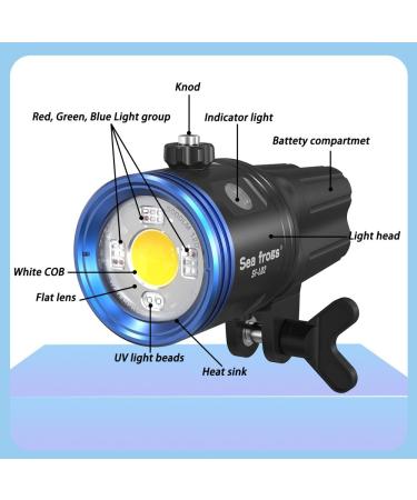Seafrogs 328FT RGB Diving Video Light for Sony Olympus Nikon Canon Fujifilm Cameras (SF-L02) - Buy Online on GoSupps.com