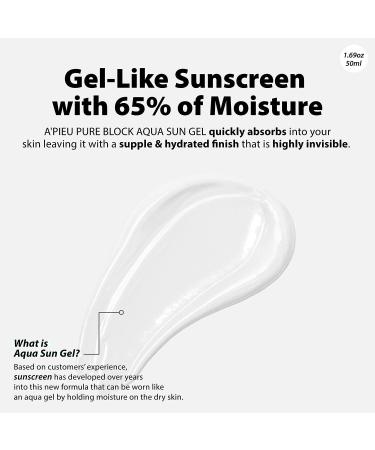 A'pieu - Pure Block Aqua Sun Gel EX (SPF 50+ PA+++) - 50 ml - Buy Online on GoSupps.com