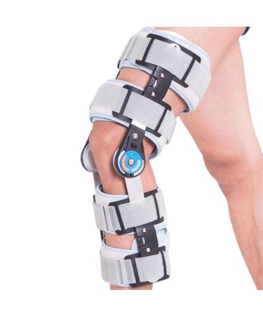 SFKLYU Unloader Knee Brace Hinged Knee Brace Knee Immobilizer Adjustable Knee Immobilizer Support with Side Leg Stabilizers for Orthopedic Rehab Post Op Meniscus Tear