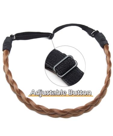 Silk-Co Women s Chestnut Brown Braided Hair Band - Vintage Elastic Headband for Weddings | Art Hair Tie & Braids Extensions (1.5cm) - Buy Online on GoSupps.com