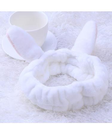 LALAFINA Face Washing Headband with Ears Easter Bunny Makeup Headband Rabbit Ears Hairband Bunny Ear Cosmetic Headband for Washing Face Shower Makeup Beige Spa Headband Bowknot - Buy Online on GoSupps.com