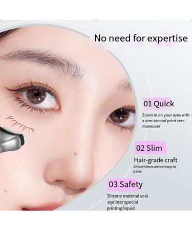 Lower Lash Stamp lower lash stamp with ink 2-in-1 Waterproof Eyeliner & Lower Eyelash Stamp Artifact Set with Individual Liquid Eyeliner Eyeliner Stamps Tool for Lower Eyelash (Black) - Buy Online on GoSupps.com