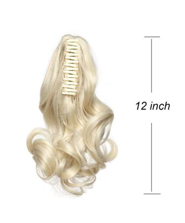 SEGO Ponytail Extension | Voluminous Wavy Hair Piece | Realistic Bleached Blonde Braid - 30cm (110g) - Buy Online on GoSupps.com