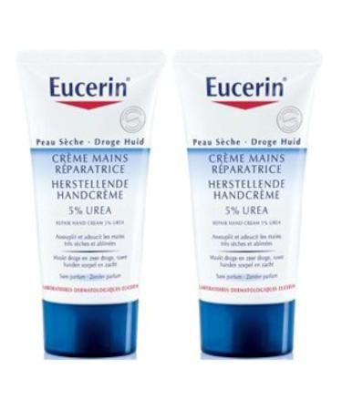 Eucerin UreaRepair PLUS Hand Cream - 5% Urea Pack of 2 (150 ml) | Intensive Moisture & Repair Dry Hands - International Shipping Available - Buy Online on GoSupps.com