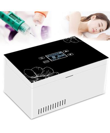UIBAO Portable Fridge Insulin Refrigerated Box Intelligent Operation Insulin Cooler Medical Cooler 2-8 Degrees Medicine Cooler Reefer Container for Insulin Interferon Eye Drops Storage 1Battery