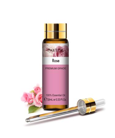 PHATOIL Rose Essential Oil - Undiluted and Cruelty-Free 100% Pure Rose Oil - Essential Oils for Diffusers for Home - 10ML Pack of 1 Rose 10.00 ml (Pack of 1)
