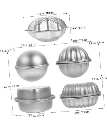Zerodeko 10pcs Bath Cake Pan Candle Molds Ice Cream Chocolate Bath Salt Cake Mold Spherical Steamer - Buy Online on GoSupps.com